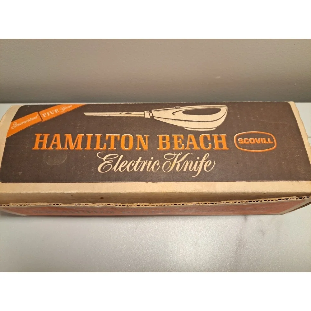 Vintage Hamilton Beach Electric Knife w/ Original Box Model 275-2 Works!